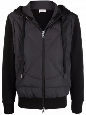 Hette zip lang jakke Moncler svart