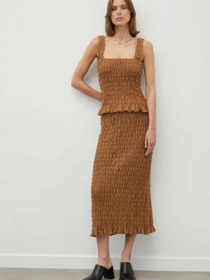 Midi suknja By Malene Birger smeđa