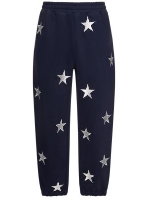 Pantalon de joggings à imprimé à motif étoile Unknown bleu