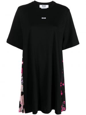 Plisované mini šaty Msgm černé