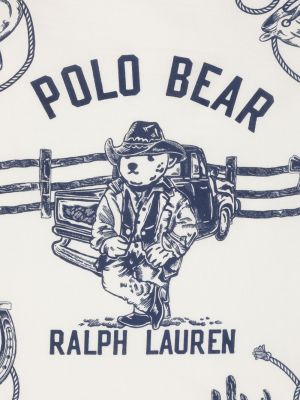Taškuotas šilkinis siuvinėtas kepurė su snapeliu Polo Ralph Lauren
