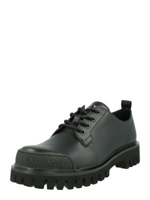 Ниски обувки с връзки Armani Exchange черно