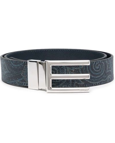 ETRO cinturón con estampado de cachemira - Azul