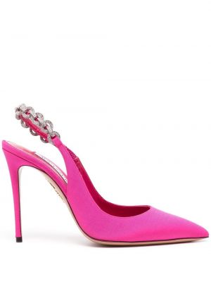 Полуотворени обувки Aquazzura розово