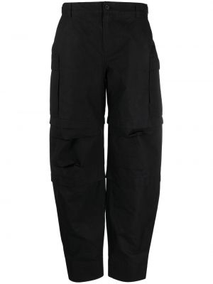 Czarne spodnie cargo bawełniane Wardrobe.nyc