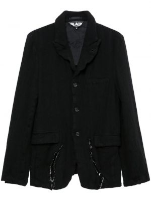 Obrabljen raztrgan blazer Black Comme Des Garçons črna
