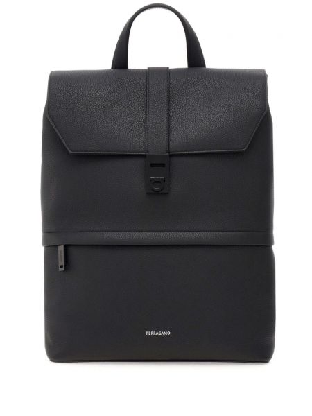 Sac à dos en cuir Ferragamo noir