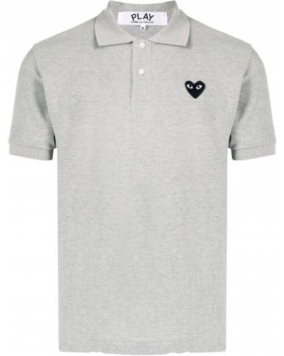 Polo marškinėliai su širdelėmis Comme Des Garçons Play pilka