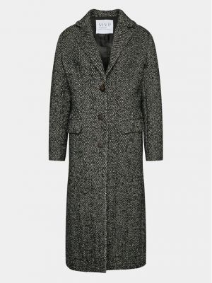 Palton de lână slim fit Mvp Wardrobe negru