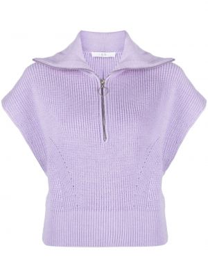 Top de lână tricotate Iro violet