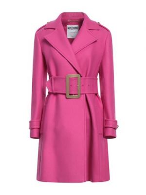 Cappotto di lana Moschino rosa