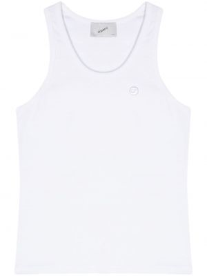 Βαμβακερό πουκάμισο με κέντημα Coperni λευκό