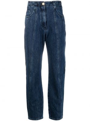 Straight fit džíny s vysokým pasem Alberta Ferretti modré