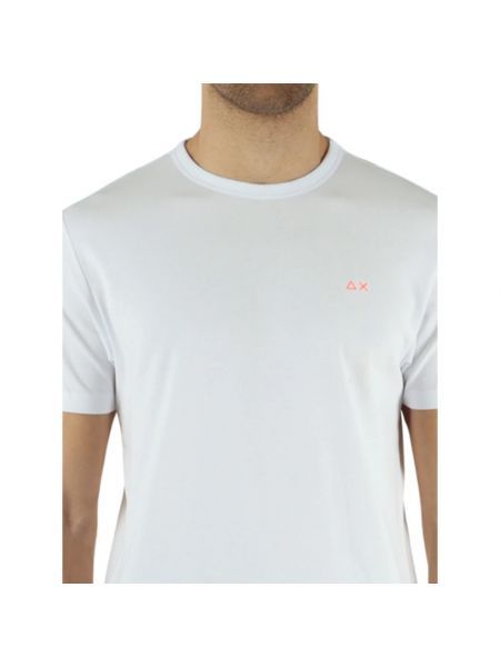 Einfarbige t-shirt Sun68 weiß