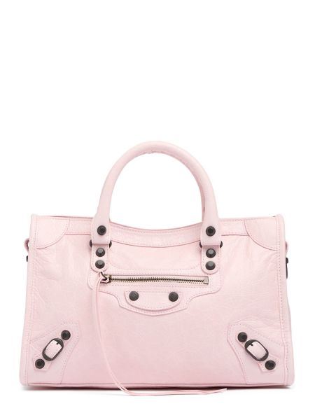 Lær mini bag Balenciaga rosa