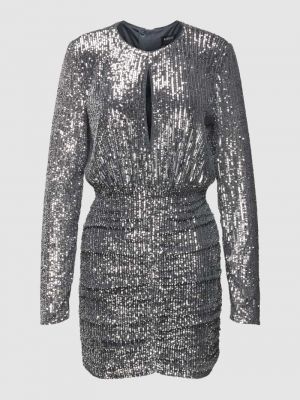 Sukienka mini z cekinami Bardot srebrna