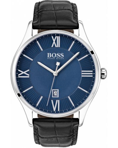 Zegarek srebrny Boss, сzarny