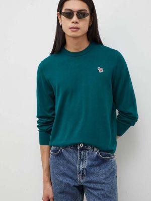 Pamučni pulover Ps Paul Smith zelena
