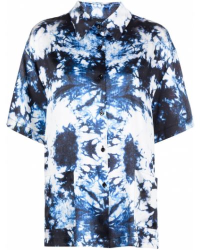 Camisa con estampado tie dye Cynthia Rowley azul