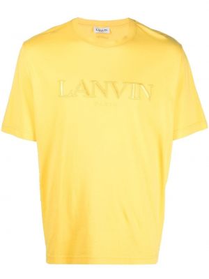Тениска бродирана Lanvin жълто