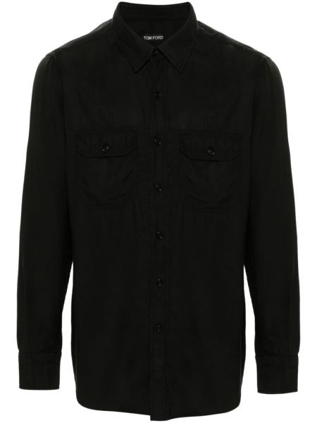 Košulja s džepovima Tom Ford crna