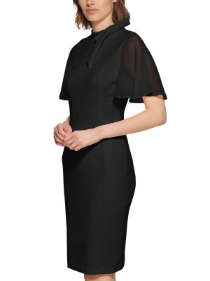 Шифоновое платье-карандаш Calvin Klein черное