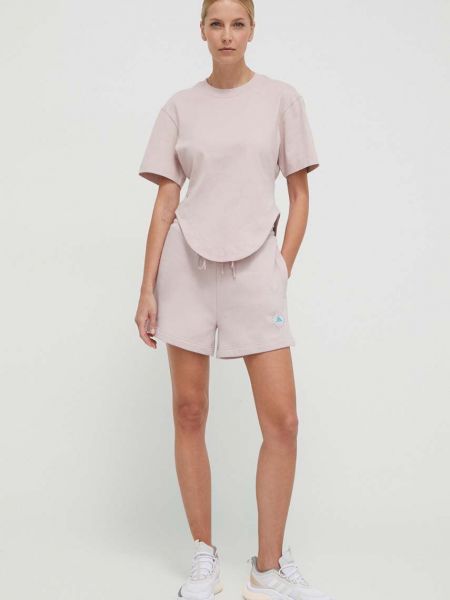 Kratke hlače visoki struk Adidas By Stella Mccartney ružičasta