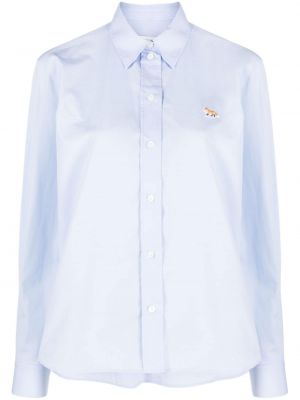 Bavlnená košeľa s výšivkou Maison Kitsuné