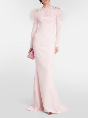 Kleid mit federn Safiyaa pink