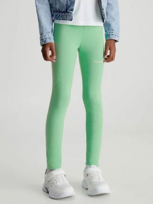 Legginsy Calvin Klein Jeans zielone