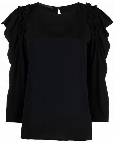 Блуза с дълъг ръкав Alberta Ferretti черно