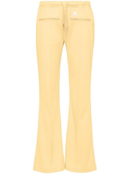 Pantalon avec applique Courrèges jaune