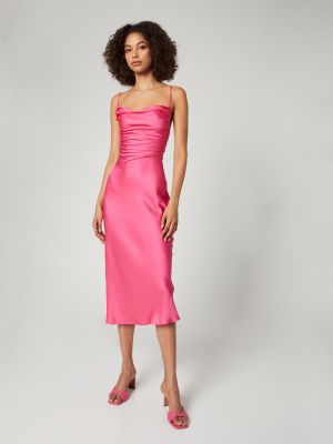 Κοκτέιλ φόρεμα Leni Klum X About You ροζ
