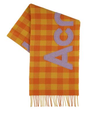 Sciarpa di lana di nylon Acne Studios arancione