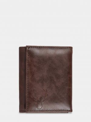 Kožená peňaženka z ekologickej kože Defacto hnedá