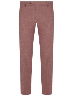 Шелковые шерстяные классические брюки Berwich розовые