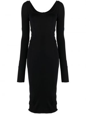 Μίντι φόρεμα από ζέρσεϋ Rick Owens Lilies μαύρο