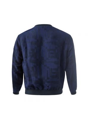 Bluza na zamek oversize Emporio Armani niebieska