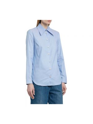 Blusa de algodón manga larga Gucci azul
