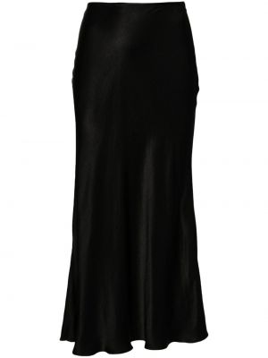Saténové midi sukně Manuri černé