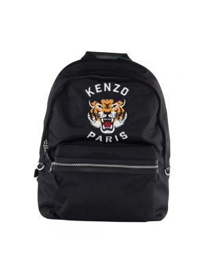 Czarny plecak w tygrysie prążki Kenzo