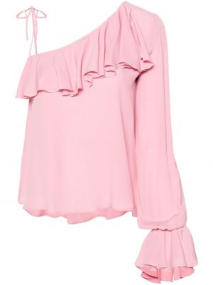 Μπλούζα με βολάν Msgm ροζ