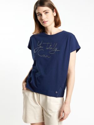 Tričko s nápisom Monnari modrá