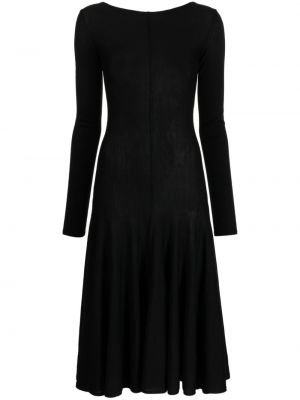 Sukienka midi wełniana Khaite czarna