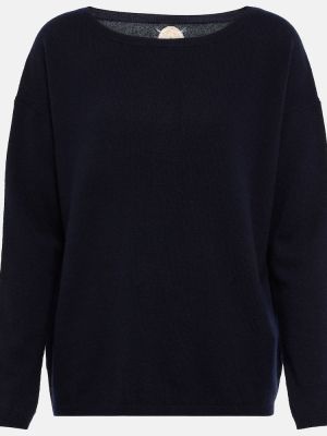 Jersey de cachemir de tela jersey con estampado de cachemira Jardin Des Orangers azul