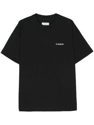 Bombažna majica Flâneur črna