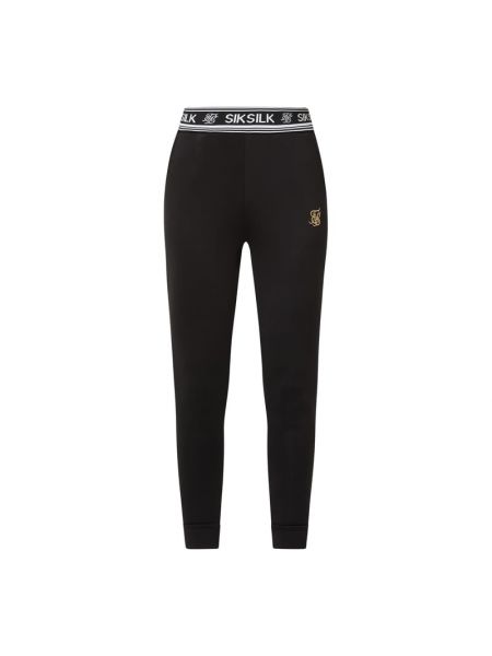 Spodnie sportowe z paskiem Sik Silk - сzarny