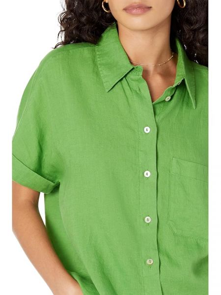Рубашка Mango зеленая