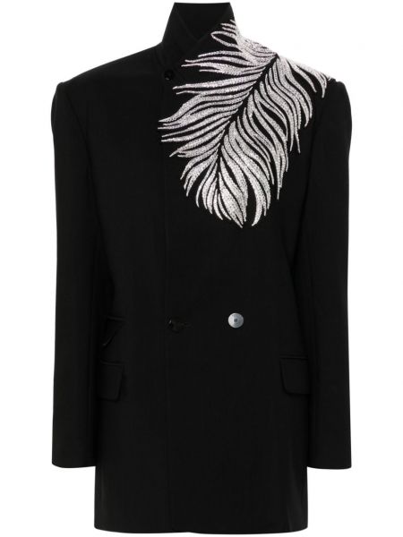 Dobbeltradet blazer David Koma sort