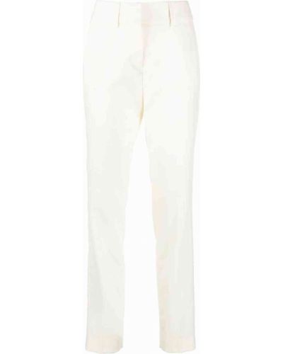 Μάλλινο παντελόνι με ίσιο πόδι Philipp Plein λευκό
